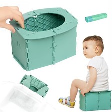 Portable Potty Seat for Toddler Foldable Travel Potty Training Toilet Seat wi...