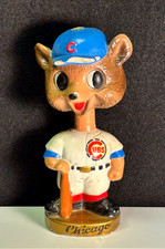 1960s Chicago Cubs “Cubby Bear” Nodder Bobblehead – Gold Base – Japan
