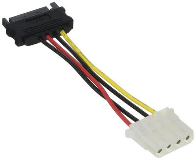Delock SATA Stromkabel, schwarz/rot, 1er-Pack Schwarz/Rot 1er Pack