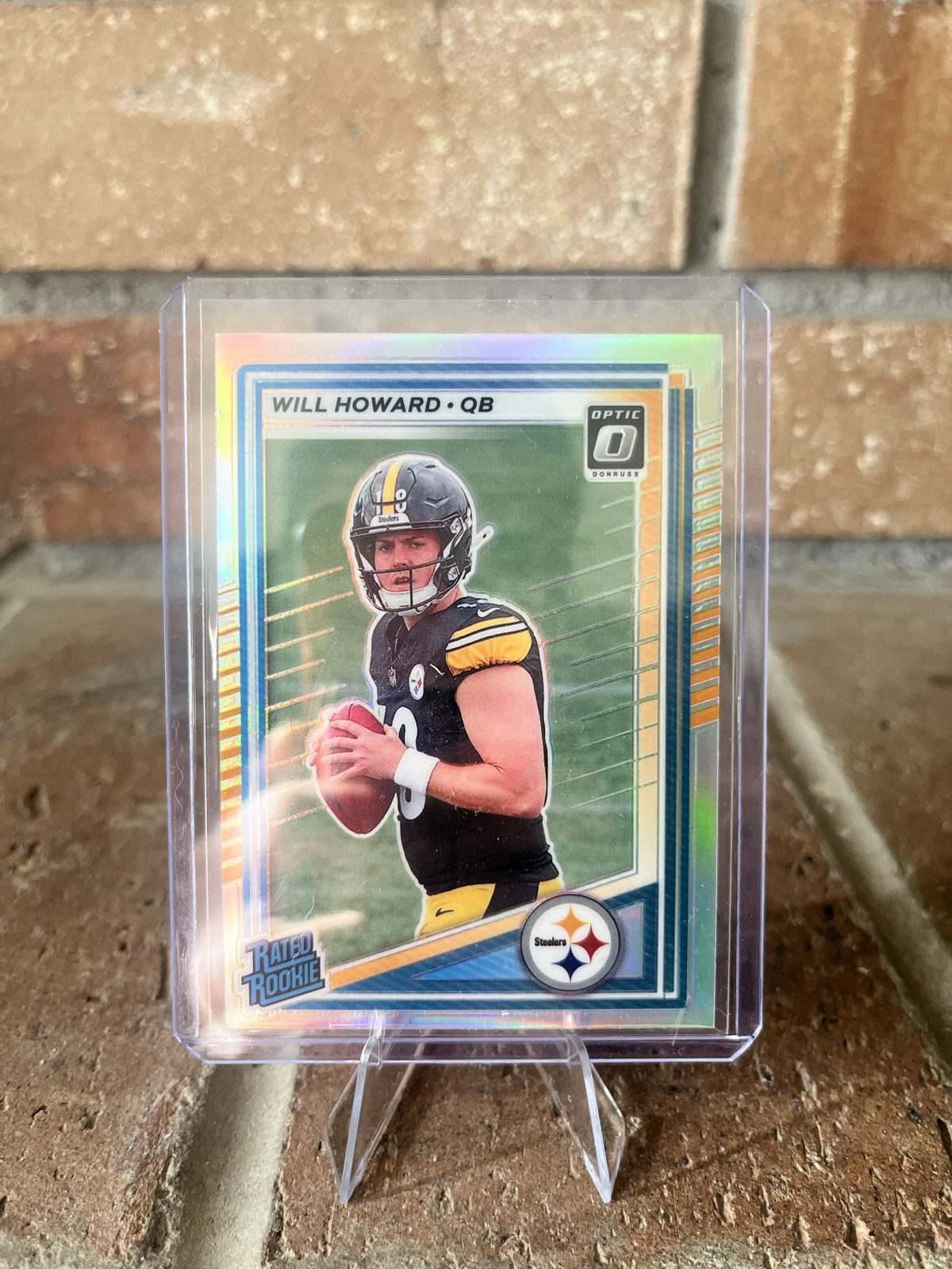 2025 Panini Donruss - Rated Rookie Will Howard #309 Optic Preview Holo Prizm RC