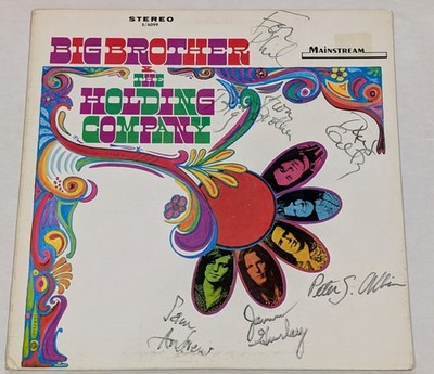 Big Brother Holding Company SIGNED x 4 ORIG LP COVER ONLY Mainstream SUPER RARE