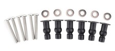6 Pack Toilet Seat Hinges Screws Top Mount Nuts Bolts Compatible with Kohler