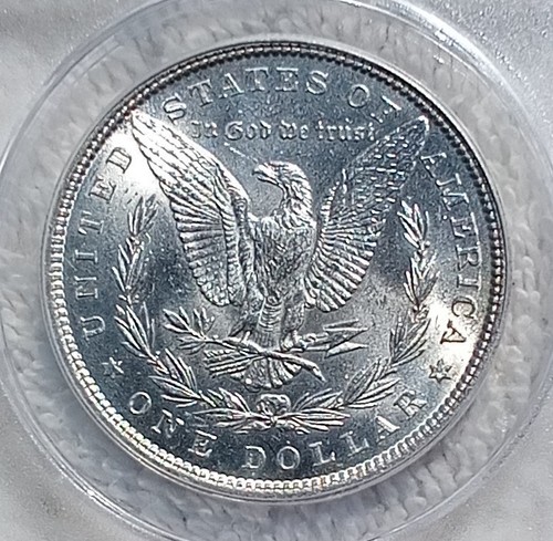 1883 P Morgan Silver Dollar ANACS Graded MS 62 . - Picture 2 of 4