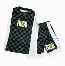 RGSTR :Boys Size 8 FRESH Checkered Sleeveless shirt and Shorts Set.