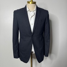 John Varvatos U.S.A. Mens 38R Gray Wool Blend Bedford NN Suit Jacket Blazer