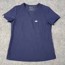 Figs Scrub Top Womens Small Blue Technical Collection V Neck Catarina FW1000