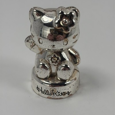 Vintage Rare Hello Kitty Sanrio 1998 Chrome Magnetic Paperweight