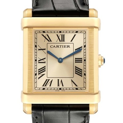 Cartier Tank Chinoise Yellow Gold LE Mens Watch WGTA0088 Box Card