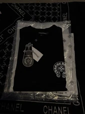 Chrome Hearts Horseshoe Logo Pocket T-Shirt Black 100% Authentic