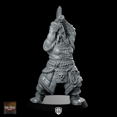 Henker V2 Miniatur Kapuzenpanzeraxt Kopfmann