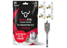 Bullfix TV Kit - Plasterboard Fixings for TV Bracket, Heavy Duty Wall Fixing fo