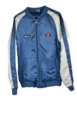 ELLESSE Bomberjacke blau Größe S Herren durchgehender Reißverschluss Freizeit Outdoor Oberbekleidung