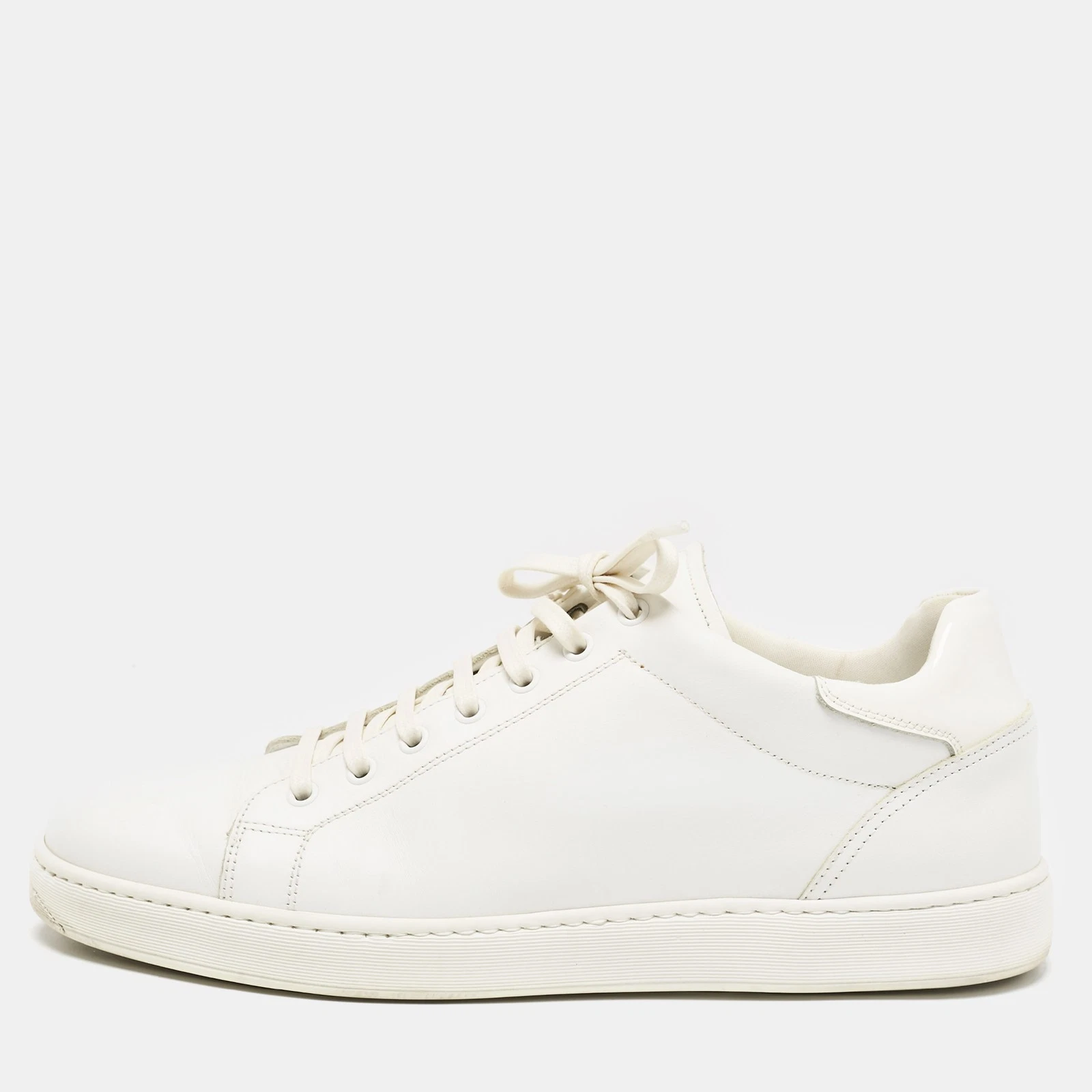 Baskets basses Dior en cuir blanc et dentelle pointure 45