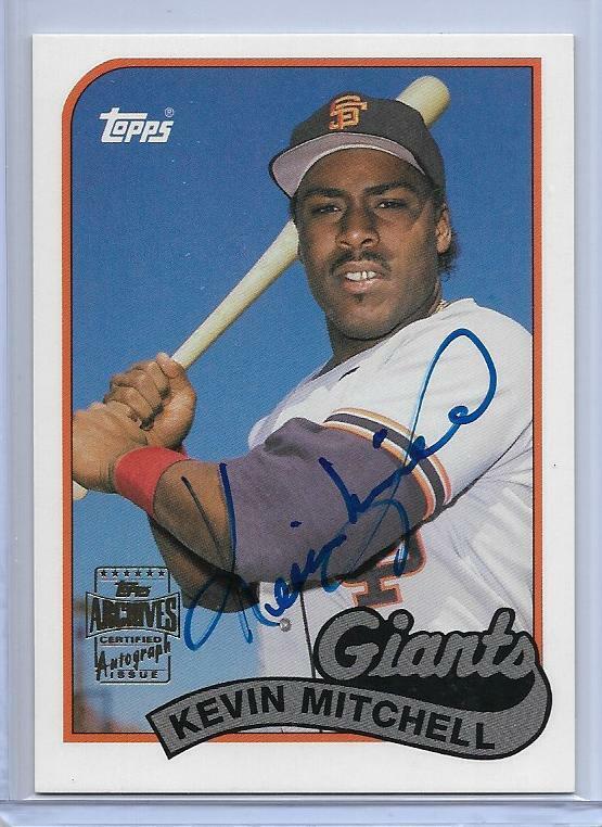 2003 TOPPS ARCHIVES 1989 KEVIN MITCHELL AUTOGRAPH AUTO SAN FRANCISCO GIANTS