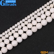 Natural A Grade Cream White Coral Gemstone Round Beads 15" 4mm 5mm 6mm 7mm 8mm
