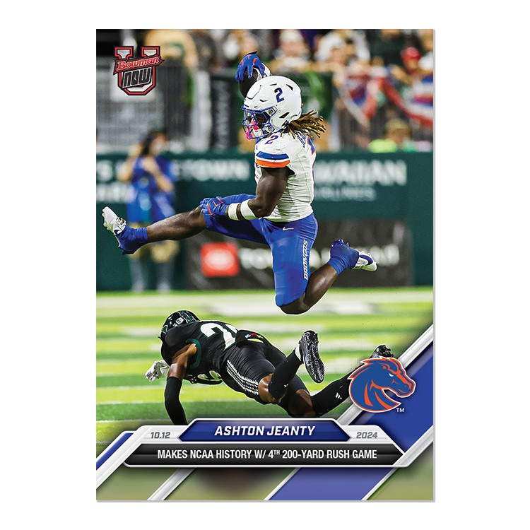 2024 Bowman U Now Football Card 24 Ashton Jeanty Boise State /1,874
