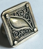 Beautiful Vintage Silver Seal Ring Engraved