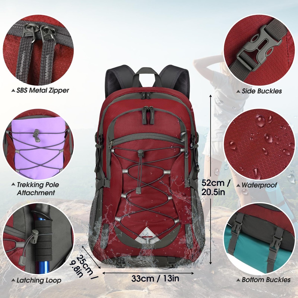 Sac à dos de randonnée, sac à dos de camping extérieur, sac de montagne