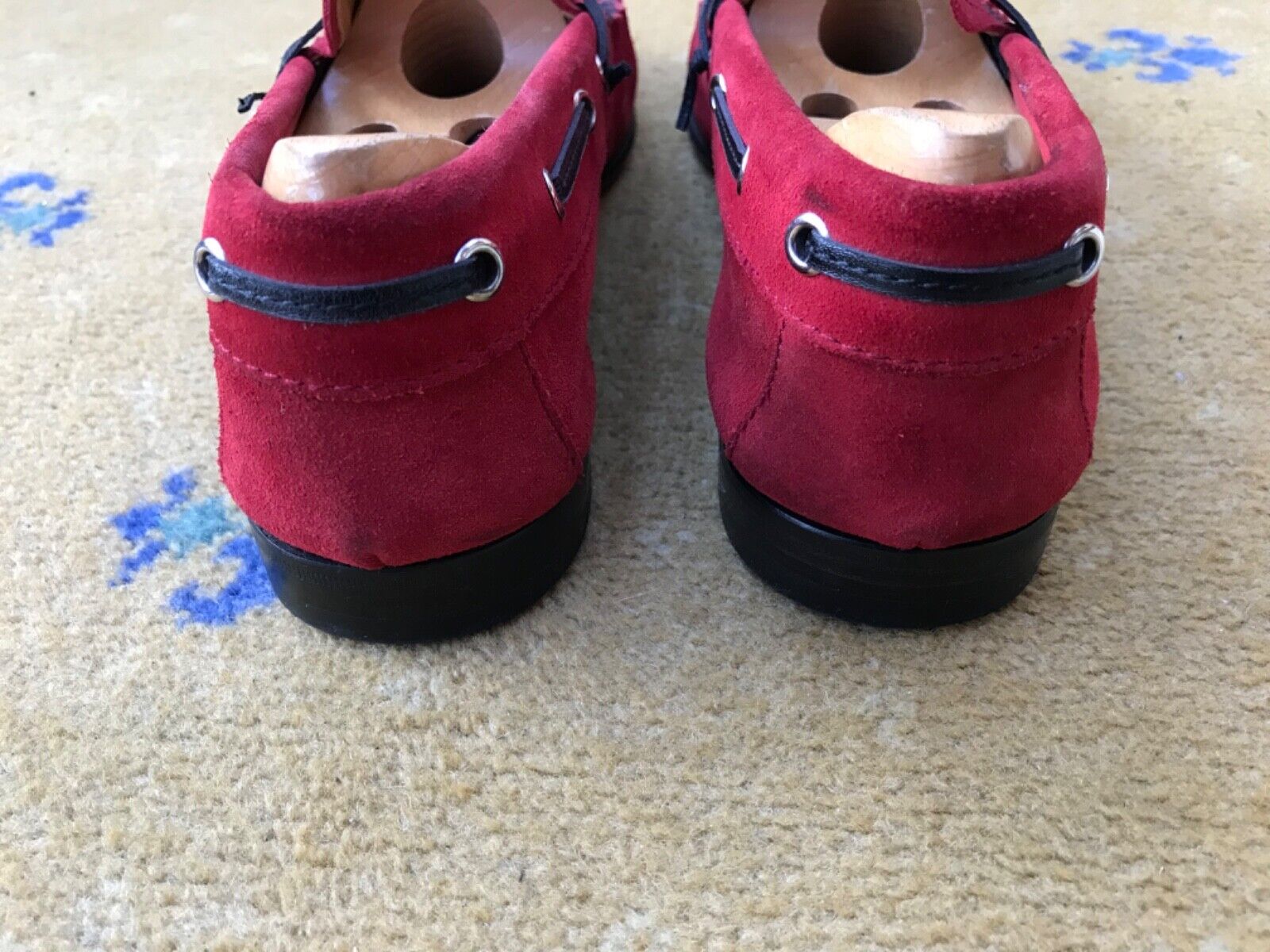 Gucci Loafers Suede Shoes Red Bamboo Tassel Moccasin Mens UK 8.5 US 9.5 EU 42.5 thumbnail 6