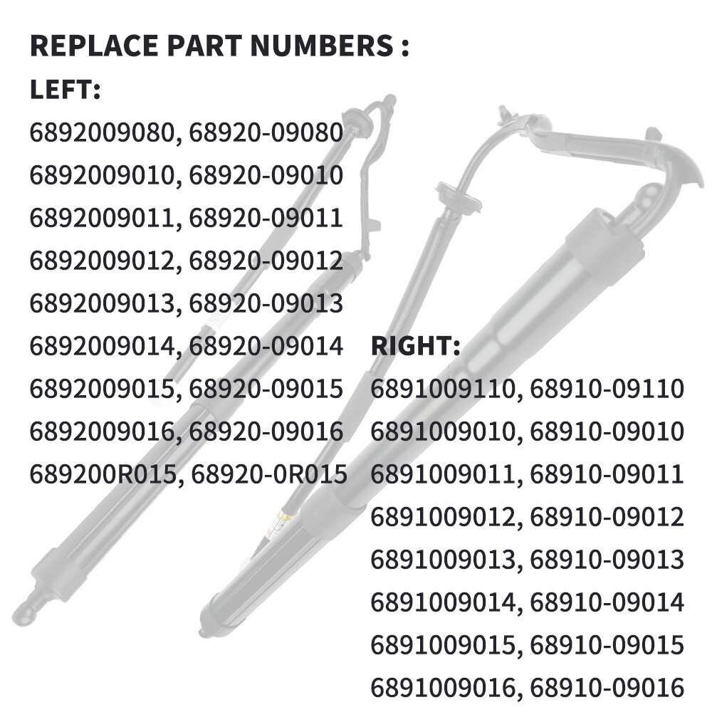 2Pcs Rear Tailgate Power Lift Support Shock Strut Electric For Toyota RAV4 13-18