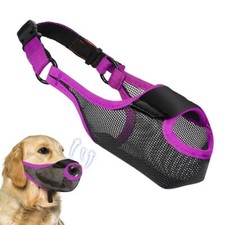 Dog Muzzle Pet Muzzle Breathable, Adjustable  Prevents Biting  Scavenging US