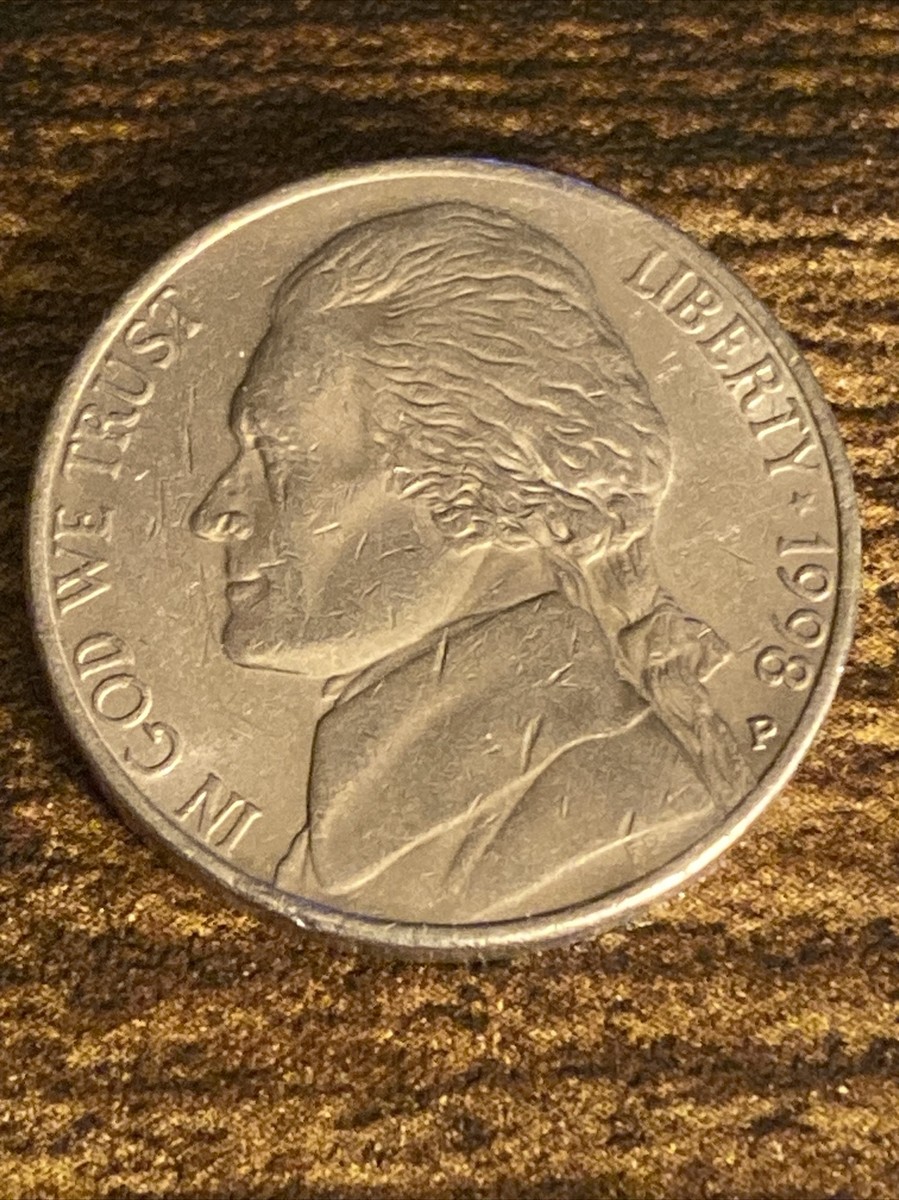 1998 P Jefferson Nickel Five (5) Cent Actual Coin TK3256* | eBay