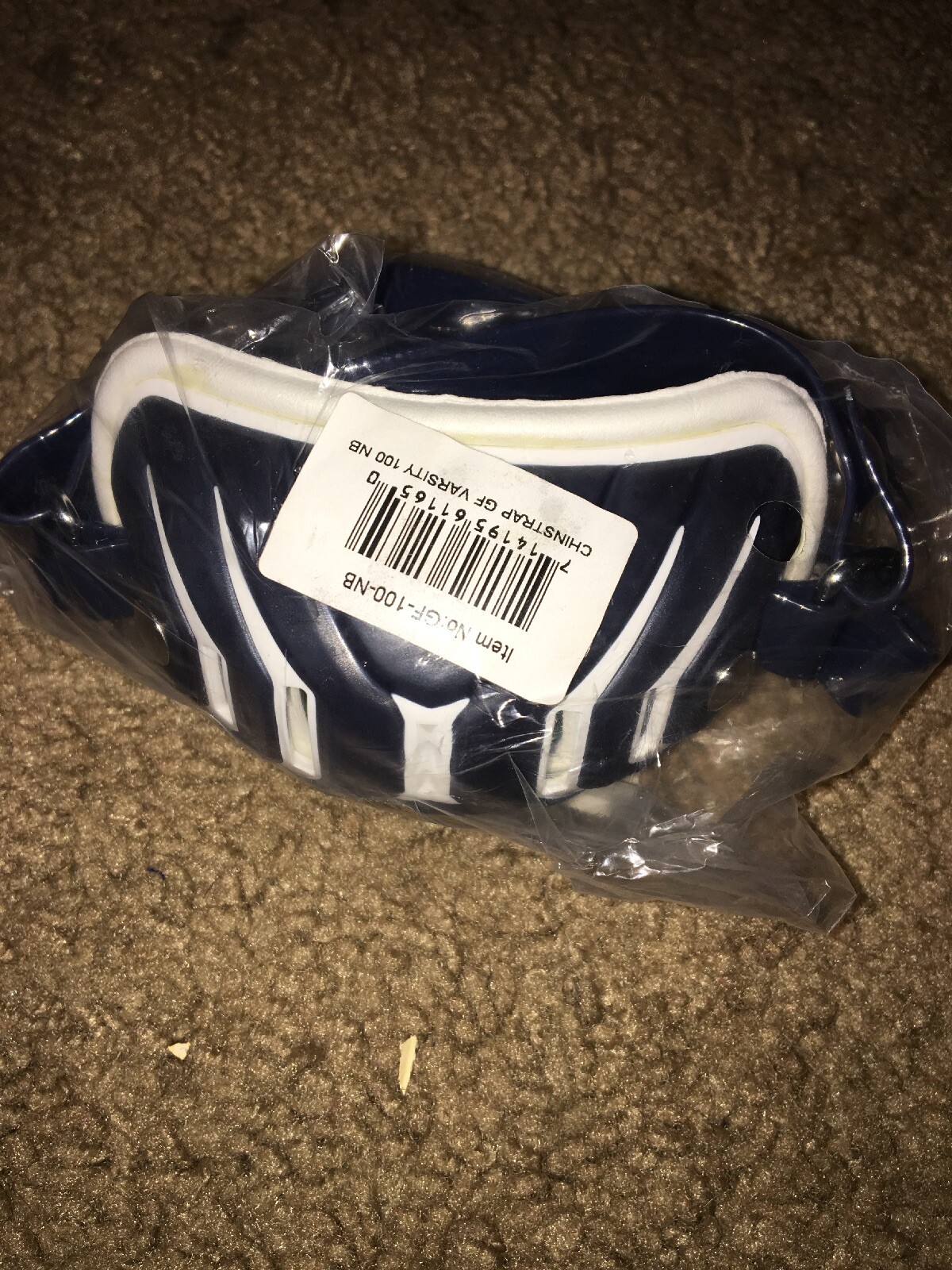 Adams Football Chin Strap for football High Hookup Navy 8Brand New