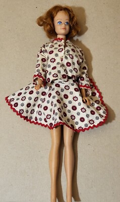 Vintage Redhead Midge 1960's 1962? Barbie by Mattel #860 Japan ooak outfit C296G