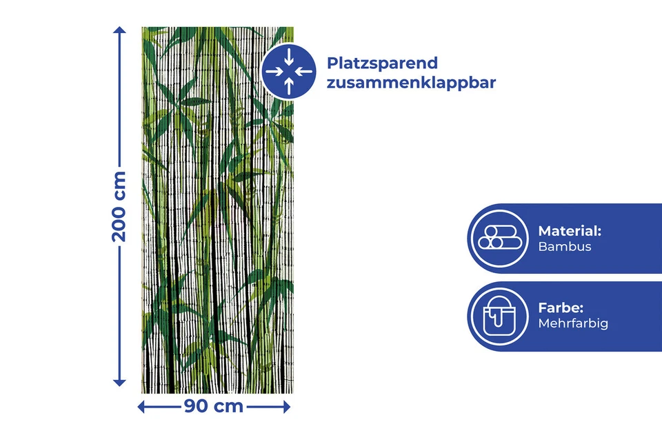 WENKO Bambusvorhang 90x200 Raumteiler Sichtschutz Terasse Balkon Outdoor BAMBOO - Bild 3 von 4