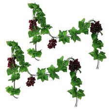 LONGHAO 2 pcs,Grappoli Di Uva Artificiale,Plastica Simulata Frutta,6 Set Di Uva 