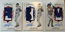 THREE (3) - 2020 Flawless GAVIN LUX Ruby-Sapphire RPA Rookie Patch Auto Dodgers