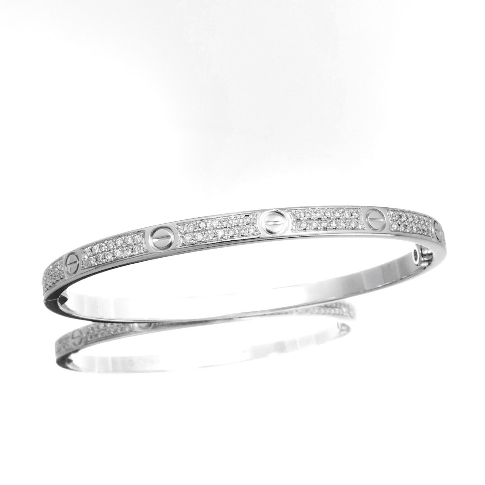 CARTIER Love bracelet #15 SM WG diamond 15 Women bracelet