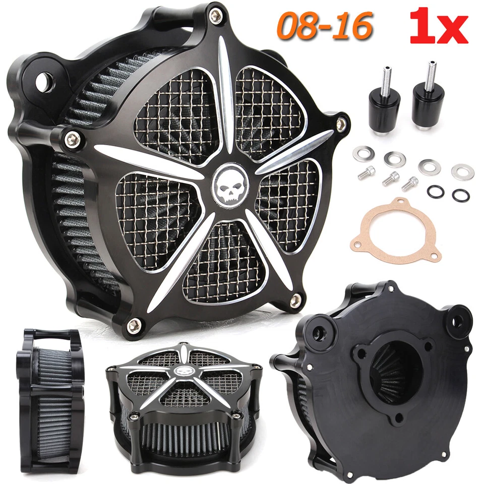 Filtro de admisión de filtro de aire CNC para Harley Touring FLHT-Tri Glide 2009-2015 2010 Foto 3 de 4