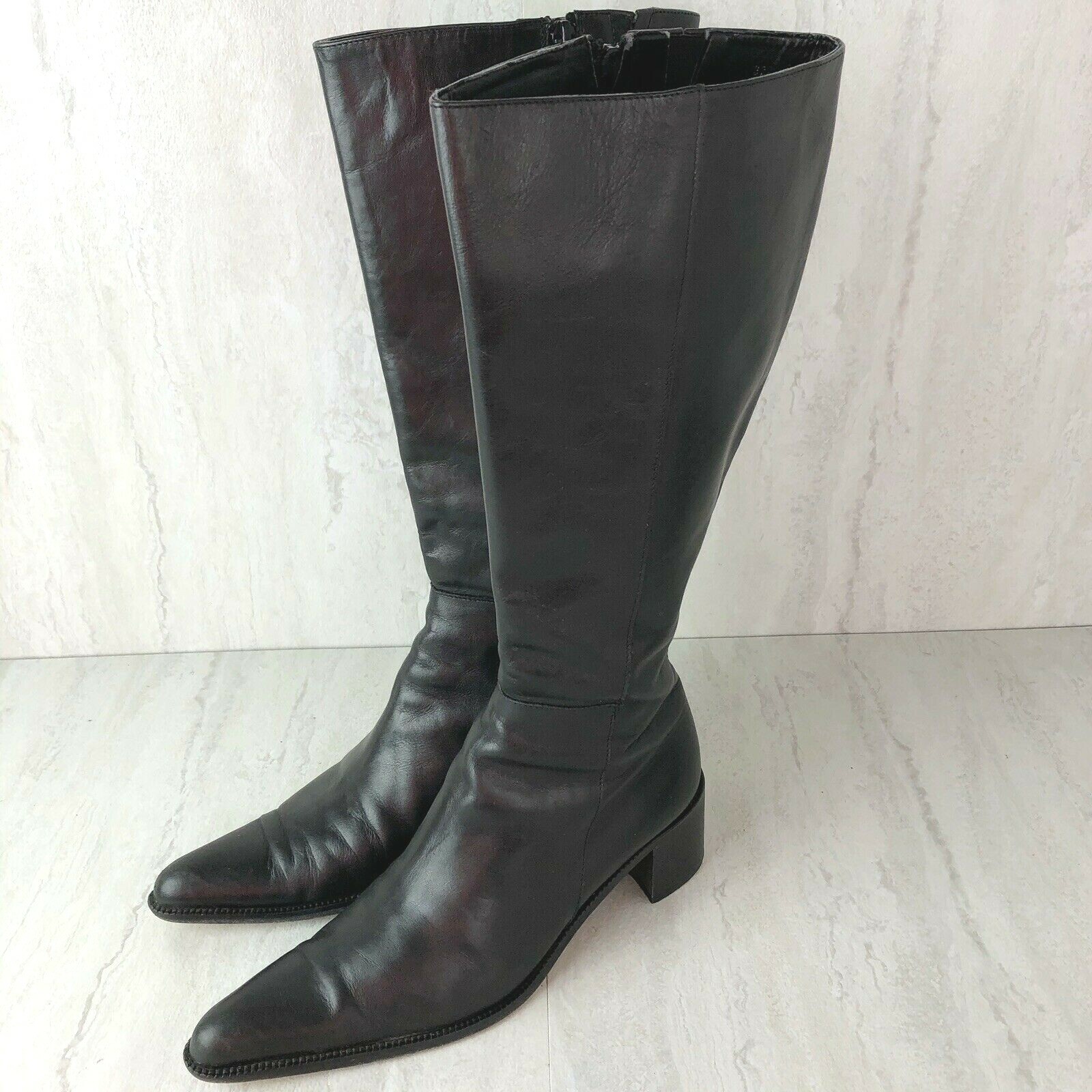 Купить Harold's Vero Cuoio Black Leather Boots Women's Size на Аукцион из  Америки с доставкой в Россию, Украину, Казахстан