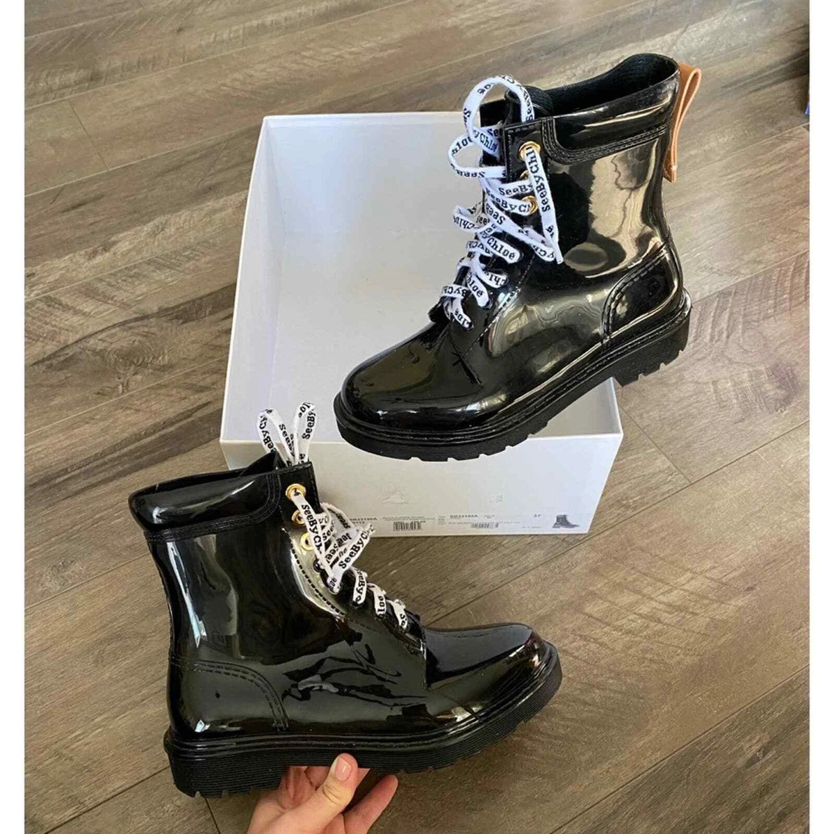 Chloe lace up clearance booties