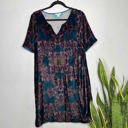 Sundance Blue Purple Velvet V Neck 