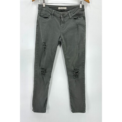 Mavi Jeans Co Womens Ada Pants Distressed Stretch Cotton Blend Green 24/29
