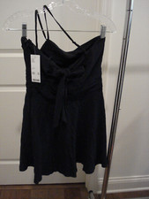 URBAN OUTFITTERS Black Front criss-cross strap Dress w/back tie-bow size: S