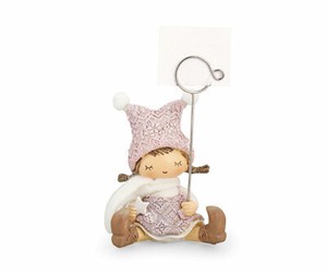 Segnaposto Natalizi Ebay.Bambina Rosa Segnaposto Natale Natalizia Statuina Decorativa Clip Portafoto Note Ebay