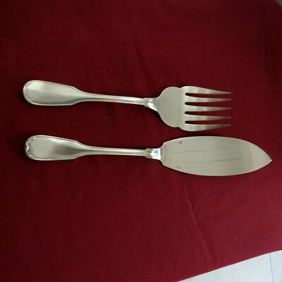CHRISTOFLE: 2 Fischbesteck aus versilbertem Metall Modell Versailles 2