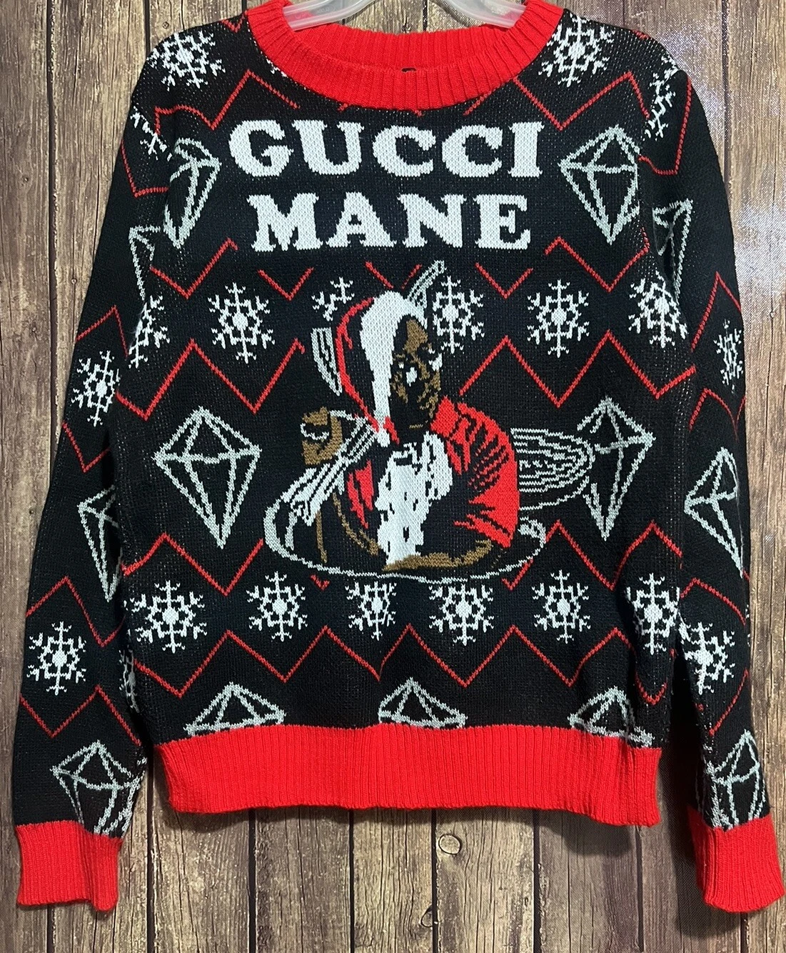Pull moche GUCCI MANE tricot crème glacée grand Atlanta rap hip hop