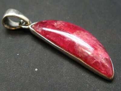 Amazing Landscape Rhodonite Silver Pendant From Russia - 1.6'' - 4.26 Grams