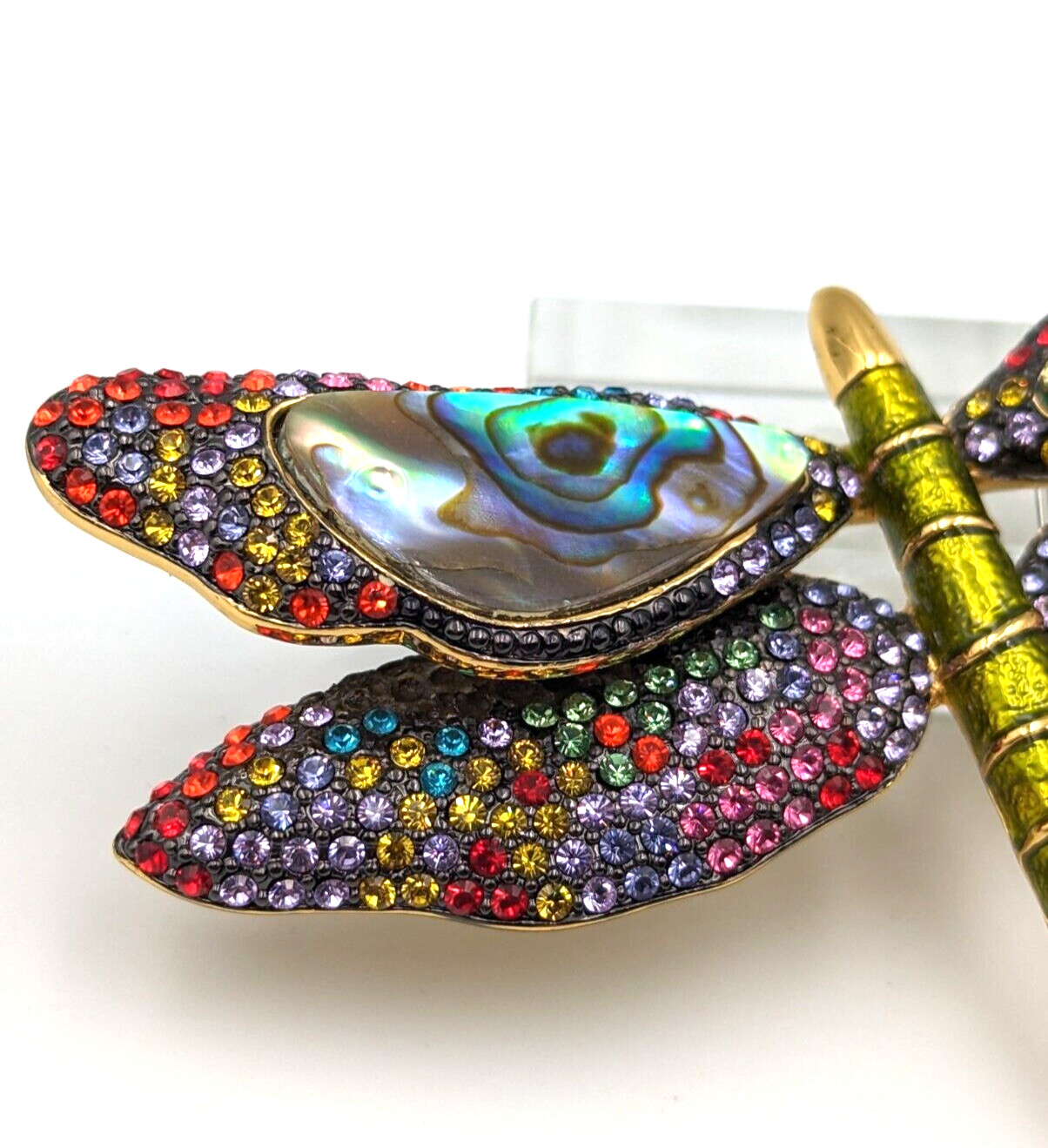 Joan Rivers Big Statement Dragonfly Multicolor Ab… - image 6