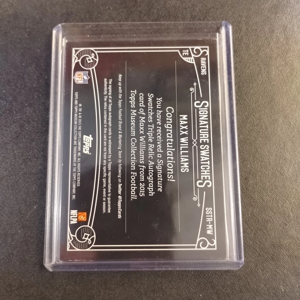 #/350 Maxx Williams Rookie Auto Card 2015 Topps Museum Autograph Ravens Cardinal - Image 3 of 3