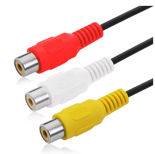 3,5mm Klinkenstecker zu 3RCA Cinch Buchse AV Kabel Adapter Video Audio für TV DV - Bild 3 von 4