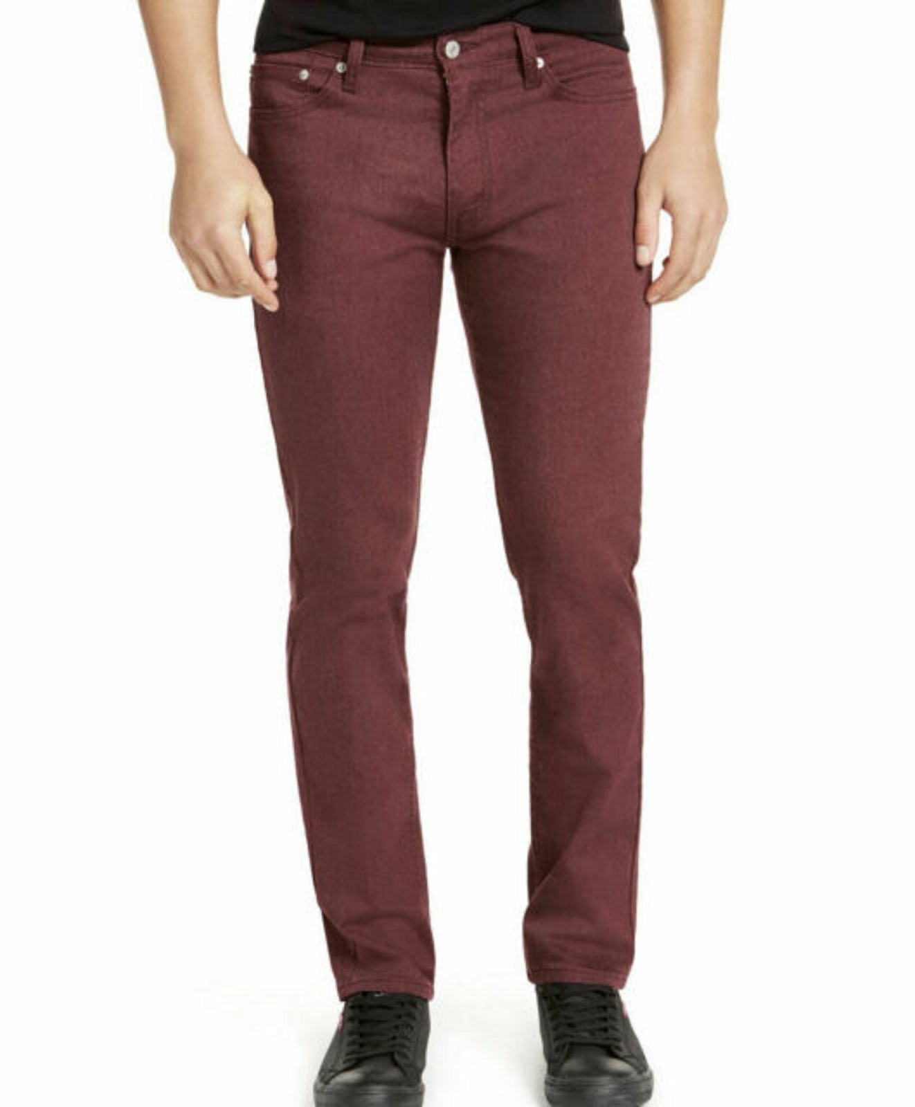 Levi's Mens Flannel Jeans Burgundy Red 