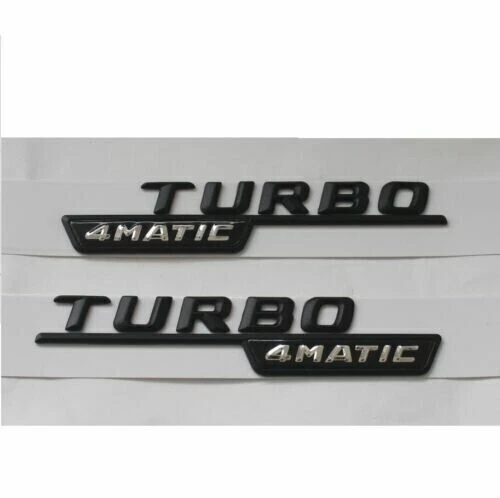 Insignias emblemas emblema letras TURBO 4MATIC negro brillante Foto 2 de 3