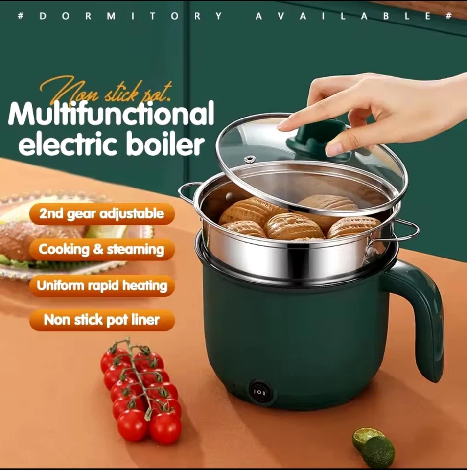 1.5L Mini Home Cooking Pot Multifunctional Rice Cooker Non Stick Pan Safety Mate - image 2 of 4