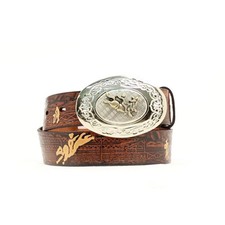 Nocona Youth Embroidered Rodeo Belt with Buckle, N4422002-26, Size 26