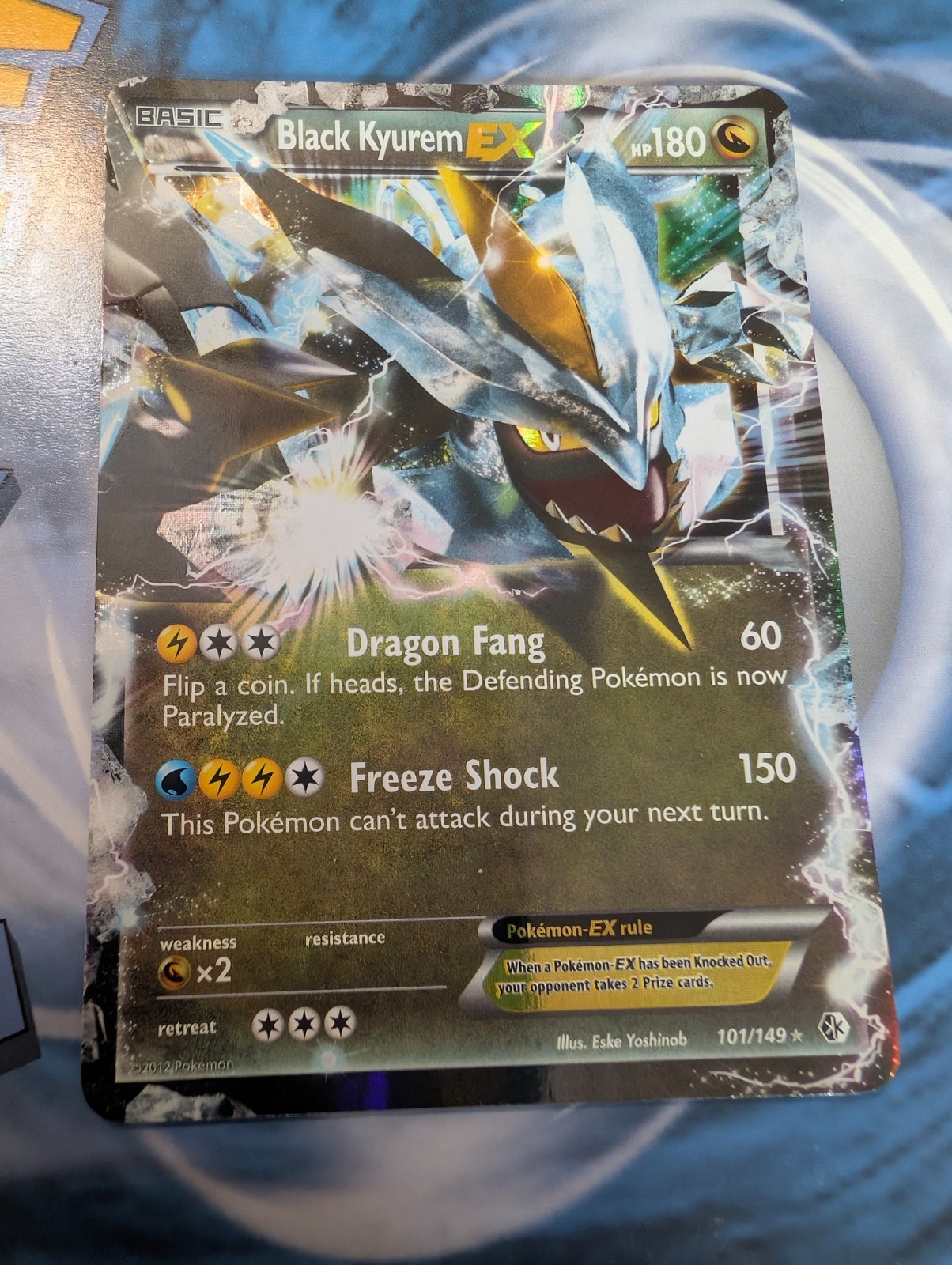 Pokémon TCG Black Kyurem-EX Boundaries Crossed 101/149 Holo Holo Rare EX NM